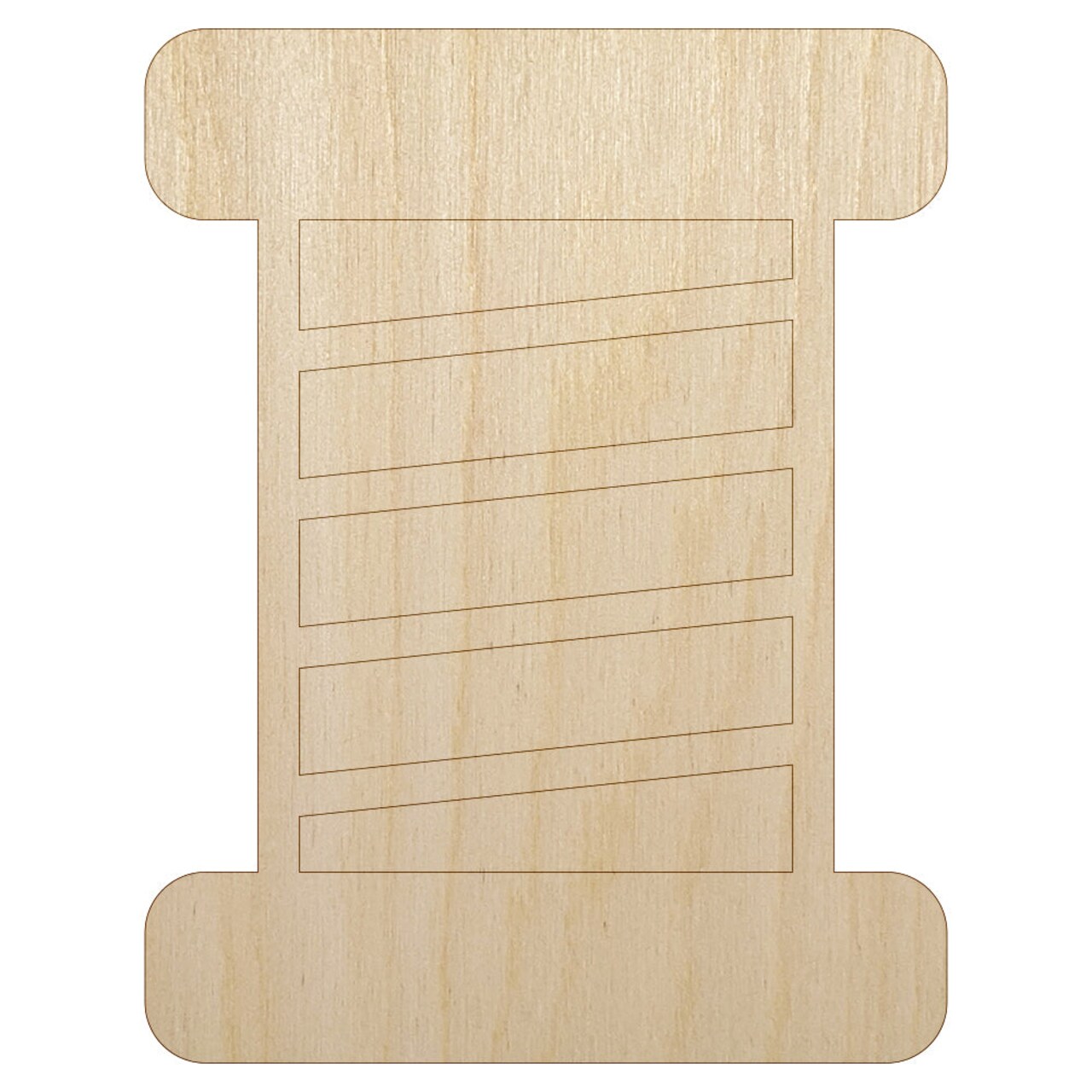 Spool of Thread Sewing Unfinished Wood Shape Piece Cutout for DIY Craft Projects